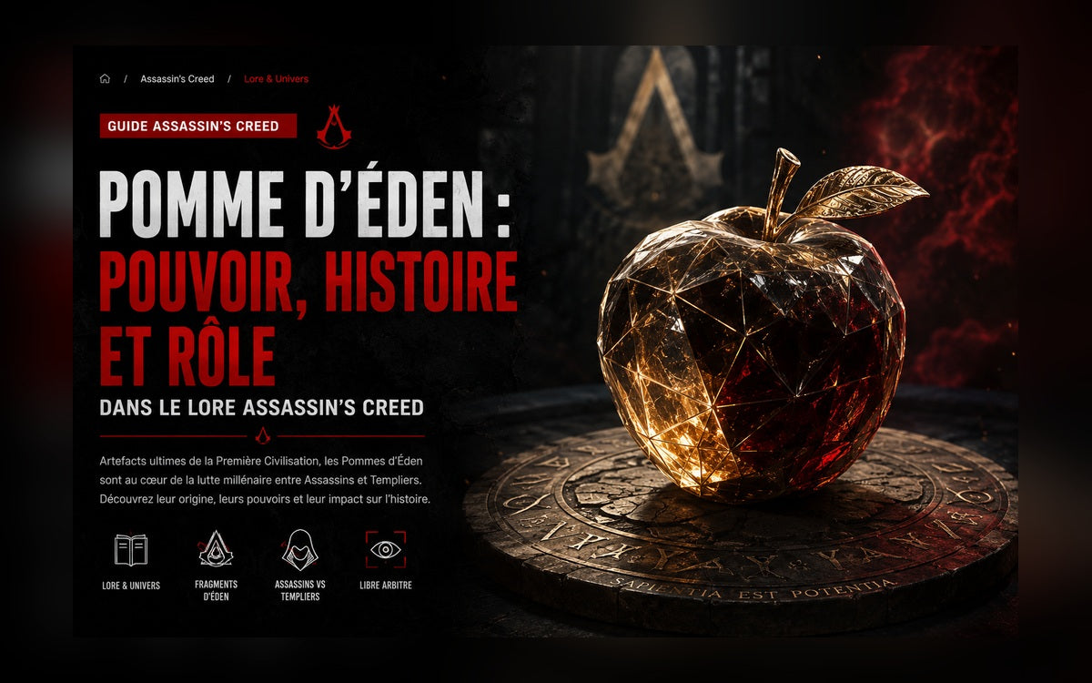 Pomme d’Éden : pouvoir, histoire et rôle dans le lore Assassin’s Creed