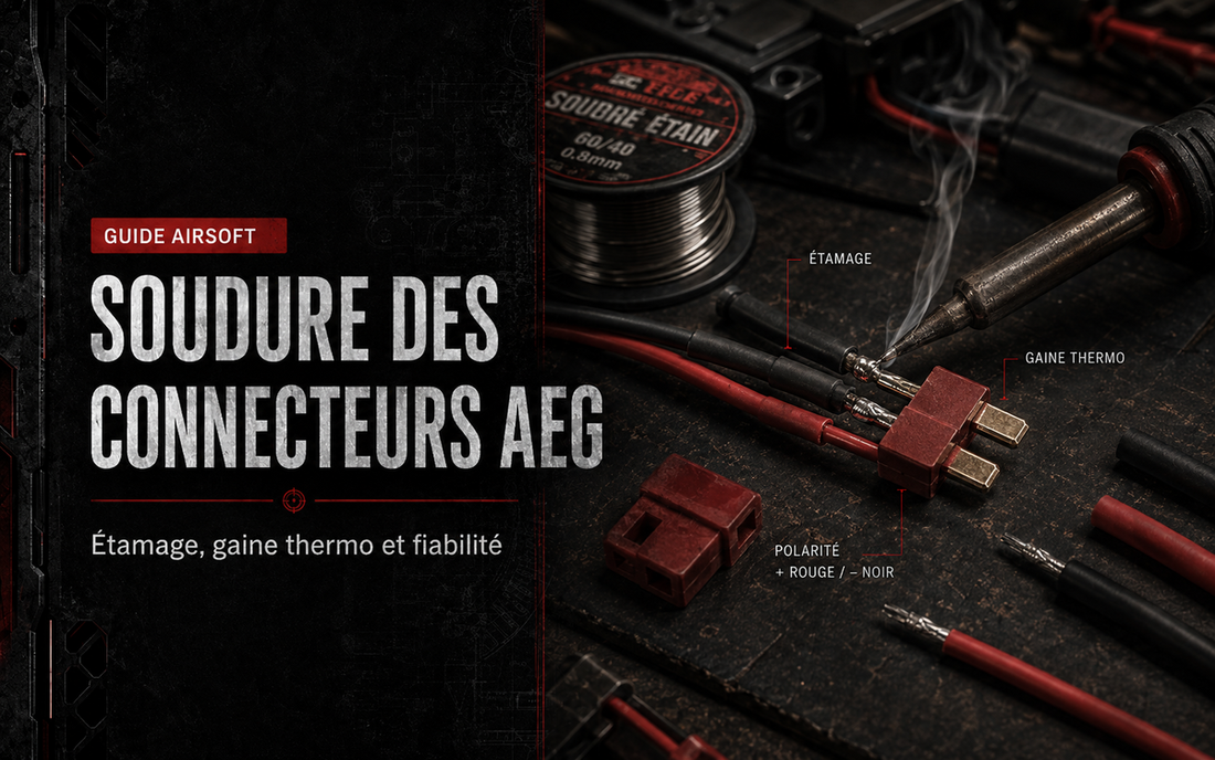 Soudure des connecteurs AEG : étamage, gaine thermo et fiabilité