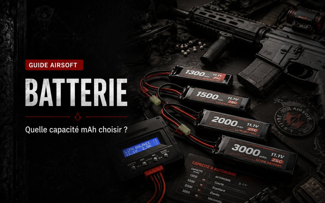 Capacité mAh d’une batterie Airsoft : autonomie, encombrement et choix
