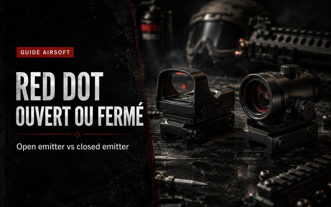 Red dot ouvert ou fermé en Airsoft : open emitter vs closed emitter
