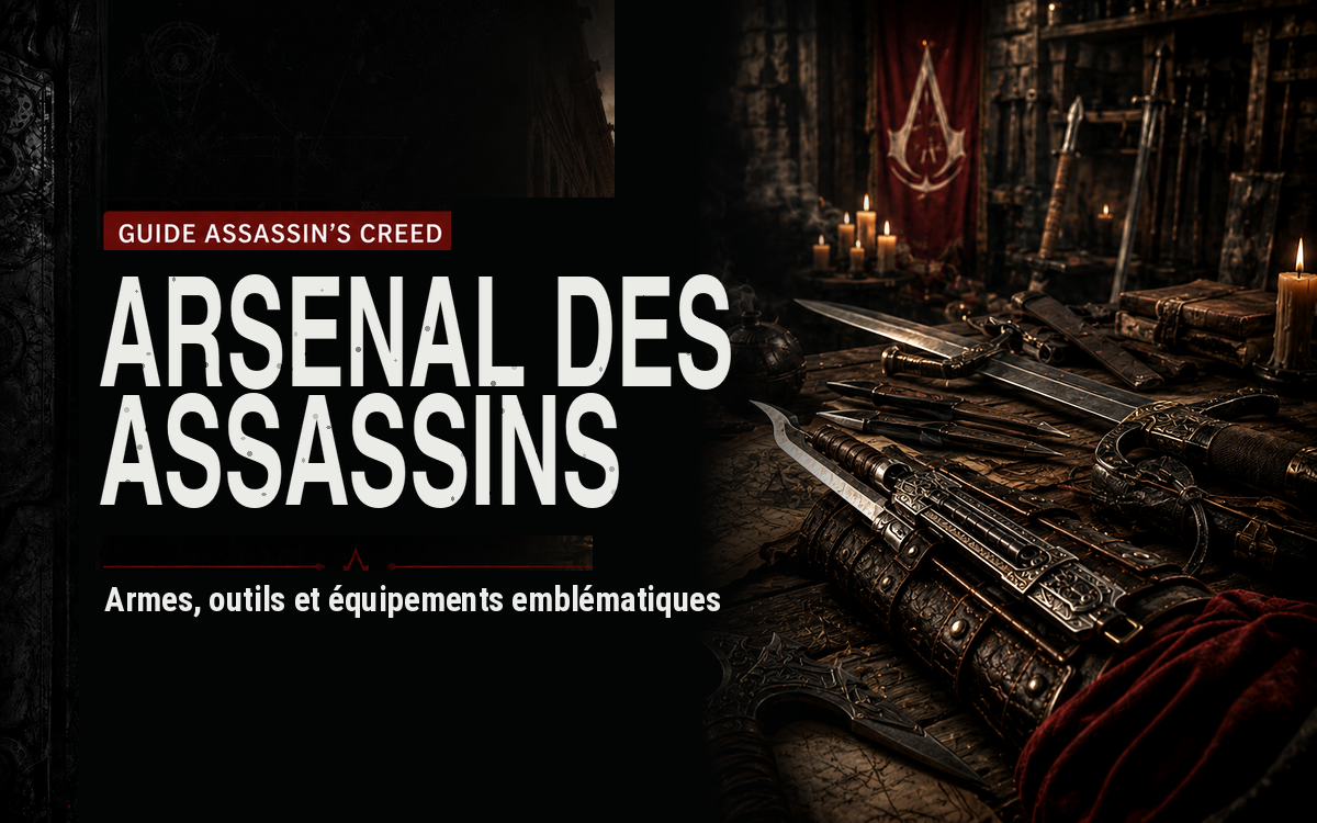 Arsenal Assassin’s Creed : armes, outils et équipements emblématiques des Assassins