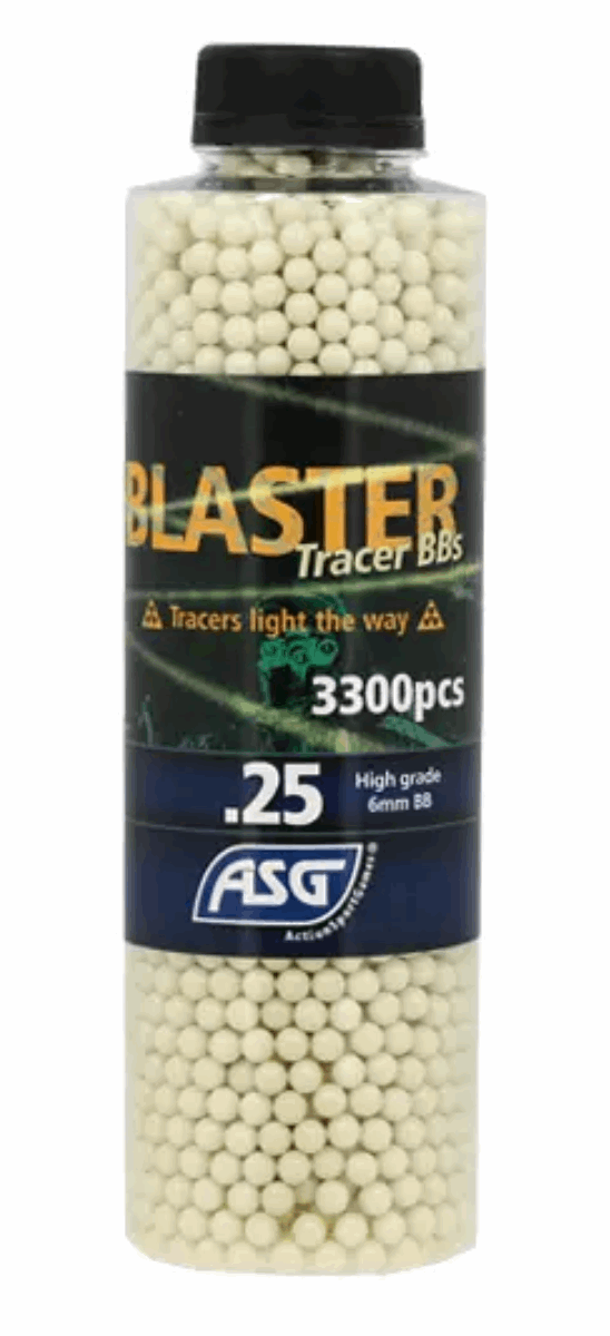 Billes Traçantes 0.25G Open Blaster en Bouteille de 3300 - ASG