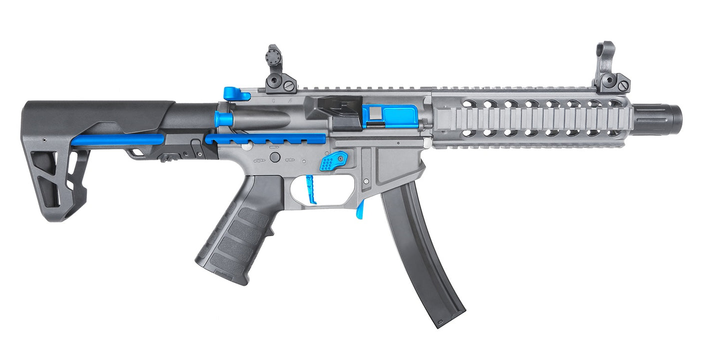 Location PDW 9mm SBR Ultra Grade II L Gris et Bleu - King Arms