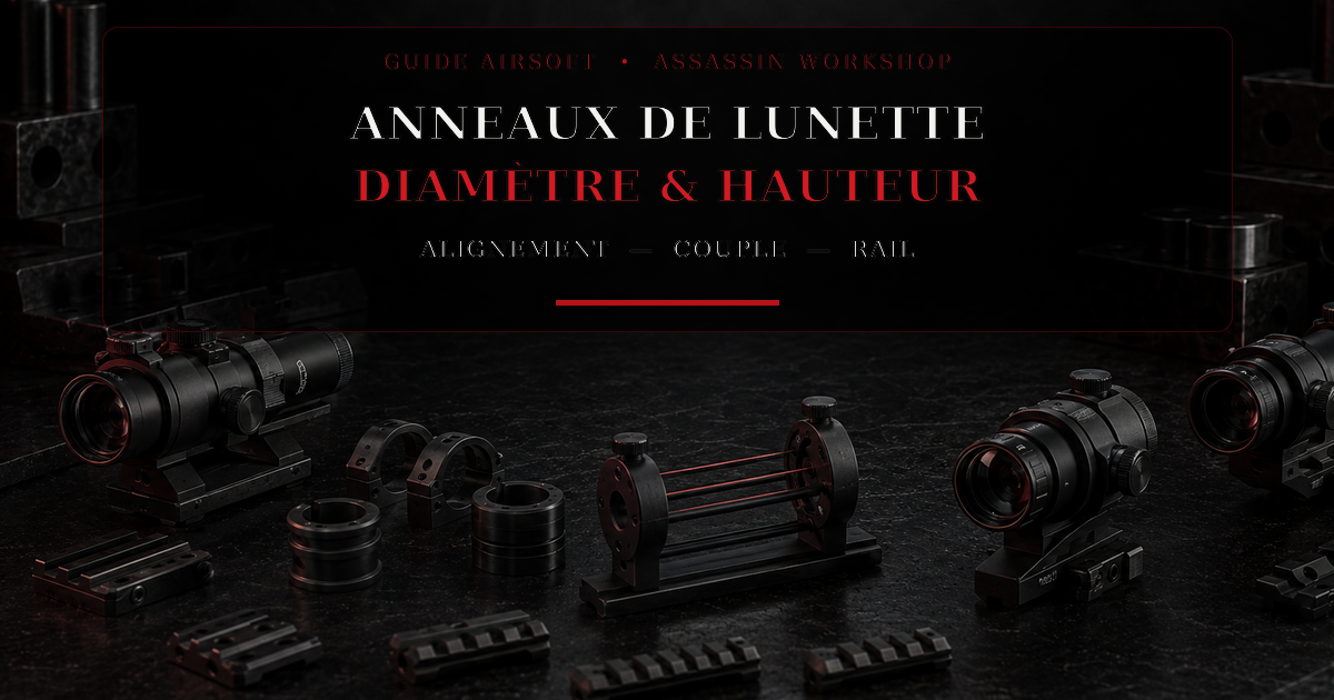 Anneaux de lunette Airsoft : diamètre, hauteur et serrage — Assassin Workshop