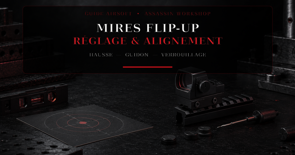 Mires flip-up Airsoft : réglage et alignement — Assassin Workshop