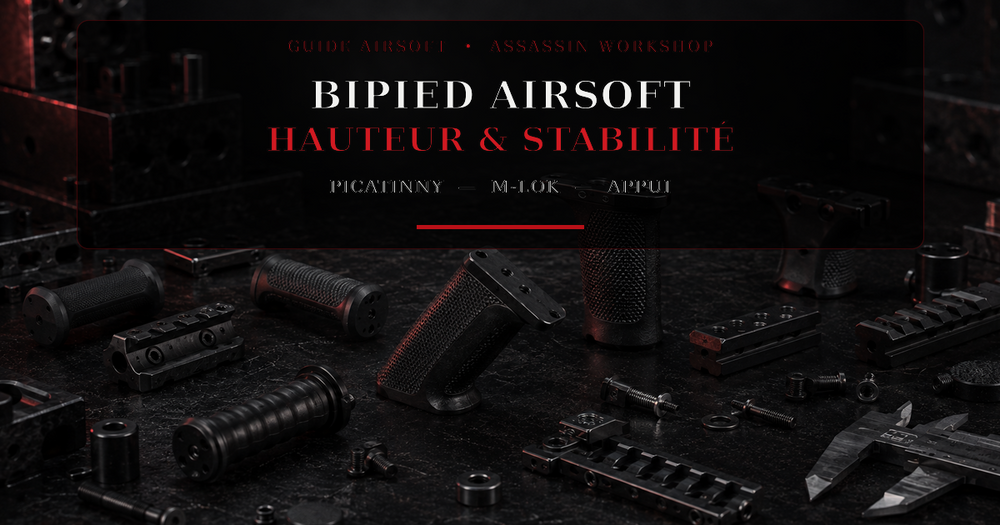 Bipied Airsoft : rail, hauteur et stabilité — Assassin Workshop