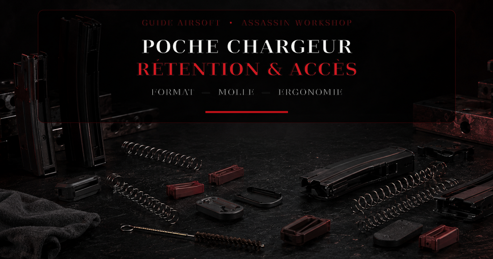 Poche chargeur Airsoft : rétention, format et accès — Assassin Workshop