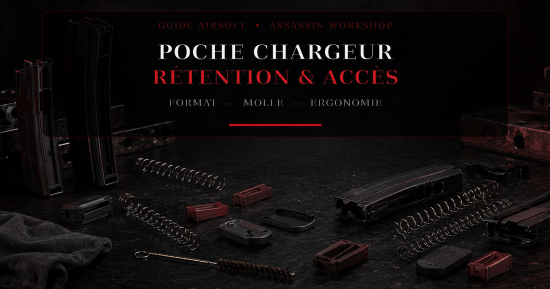 Poche chargeur Airsoft : rétention, format et accès — Assassin Workshop