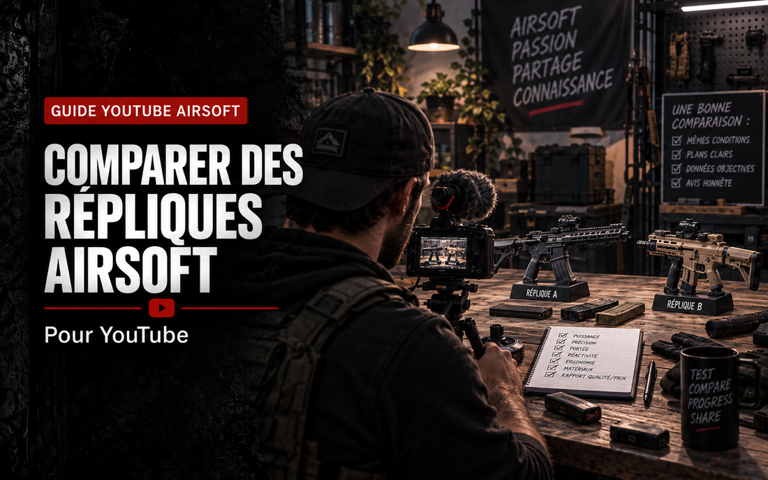 Filmer une comparaison de répliques Airsoft pour YouTube