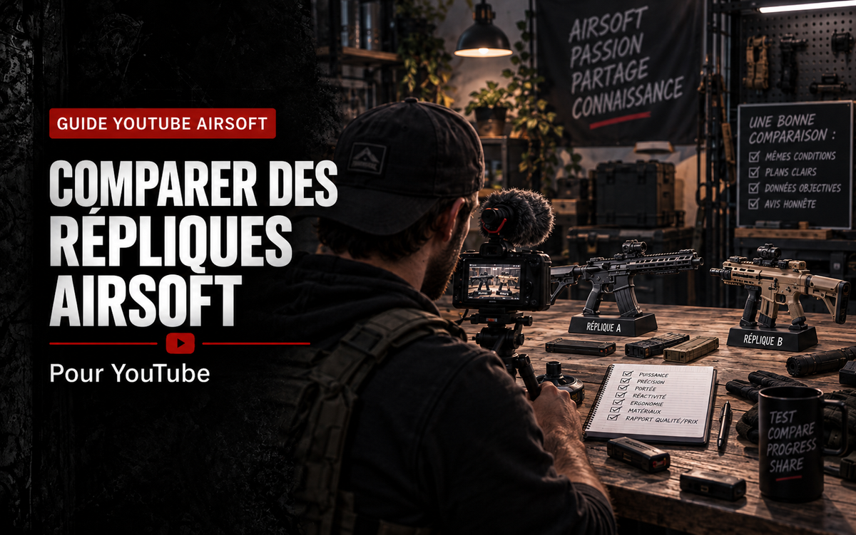 Filmer une comparaison de répliques Airsoft pour YouTube