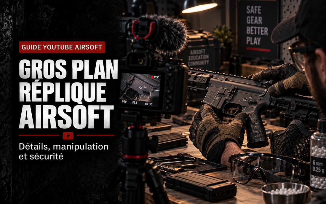 Filmer une réplique Airsoft en gros plan : détails, manipulation et sécurité