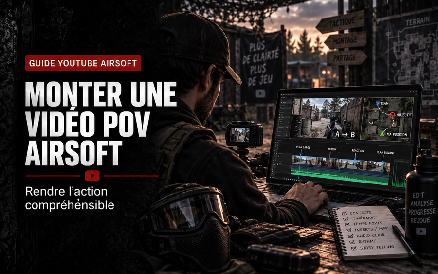 Monter une vidéo POV Airsoft : rendre l’action compréhensible