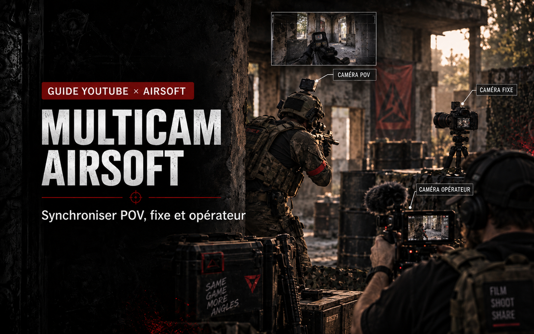 Filmer l’Airsoft en multicaméra : synchroniser POV, caméra fixe et opérateur