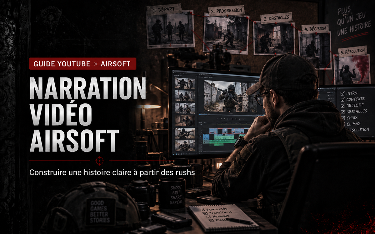 Construire une narration dans une vidéo de partie Airsoft