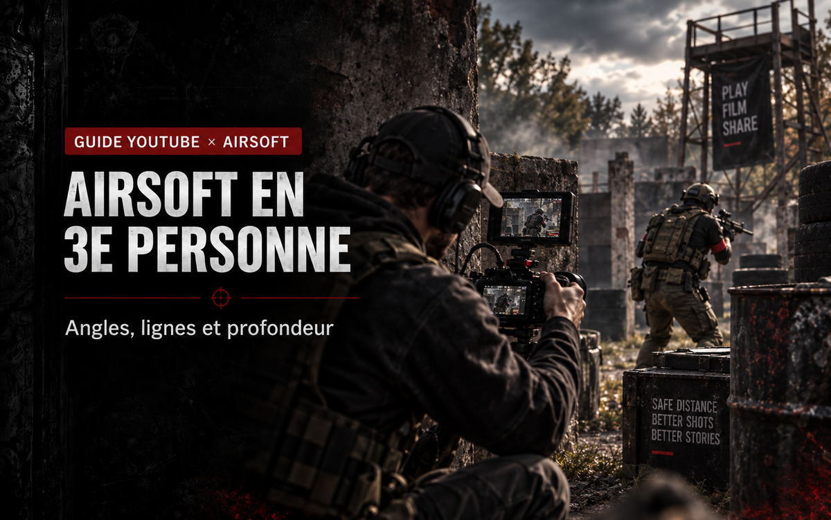 Filmer l’Airsoft à la troisième personne : angles, lignes et profondeur