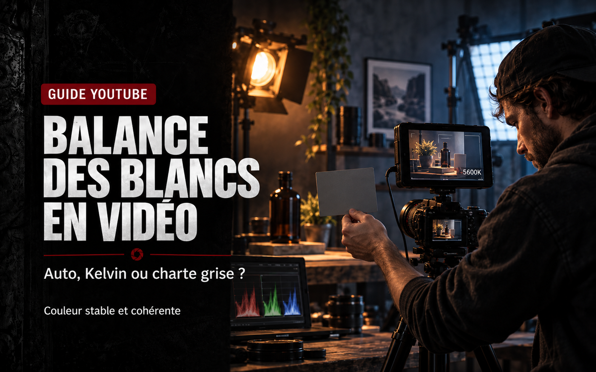 Balance des blancs en vidéo YouTube : auto, Kelvin ou charte grise ?