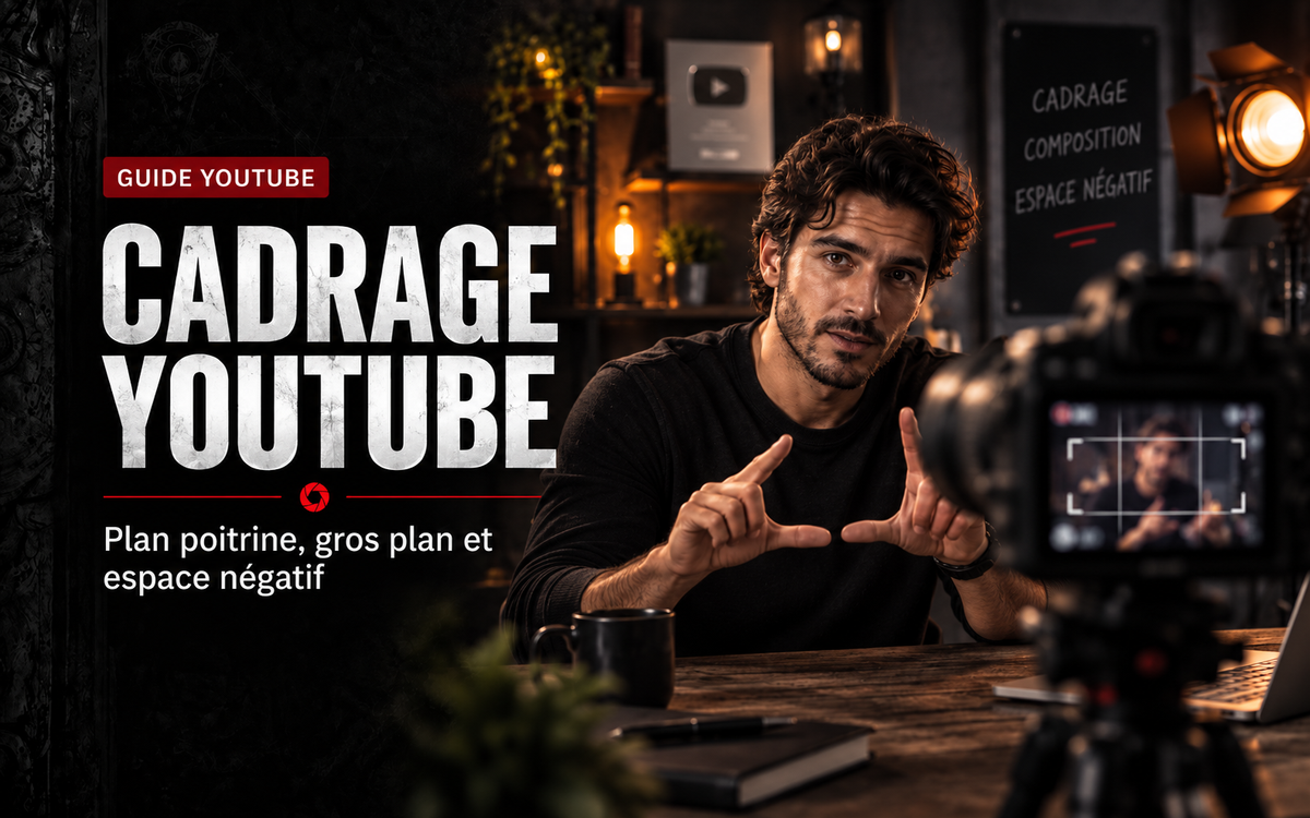 Cadrage YouTube : plan poitrine, gros plan et espace négatif