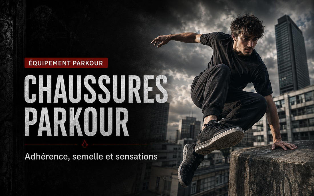 Chaussures de Parkour : adhérence, semelle et sensations