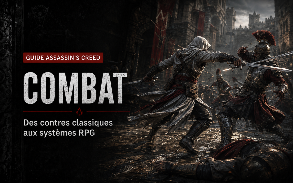 Combat dans Assassin’s Creed : évolution des contres classiques aux systèmes RPG