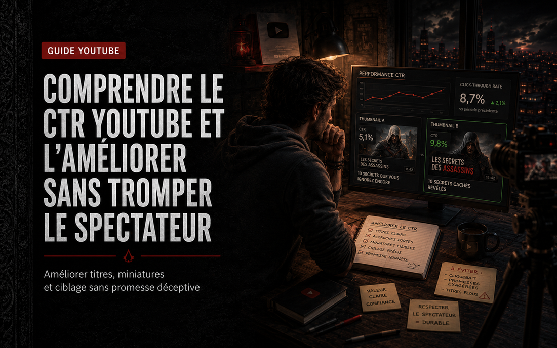 Comprendre le CTR YouTube et l’améliorer sans tromper le spectateur