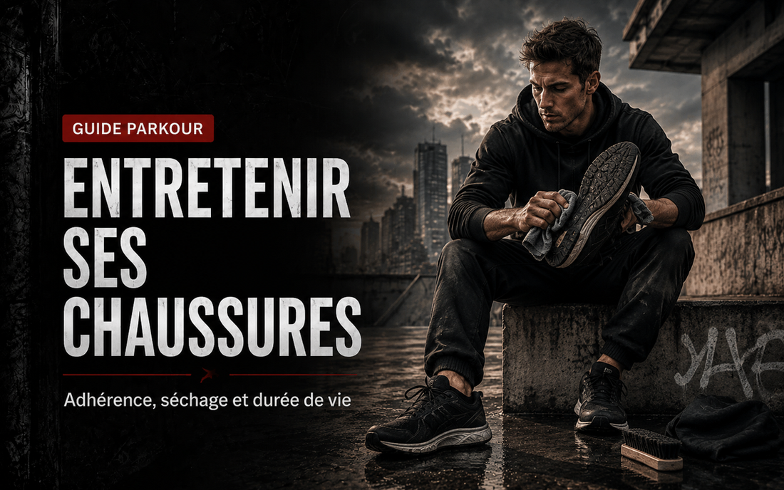 Entretenir ses chaussures de Parkour : adhérence, séchage et durée de vie