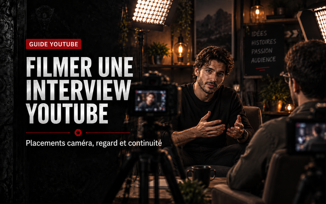 Filmer une interview YouTube : placements caméra, regard et continuité