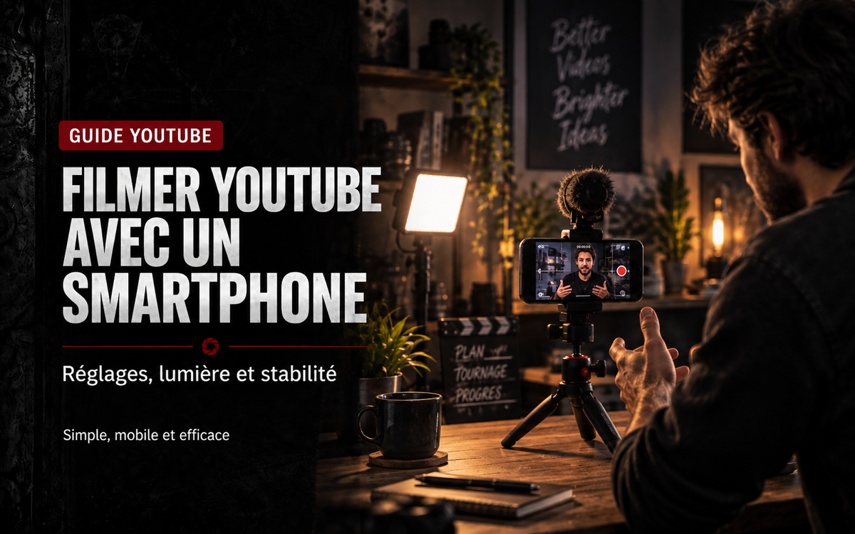 Filmer YouTube avec un smartphone : réglages, lumière et stabilité