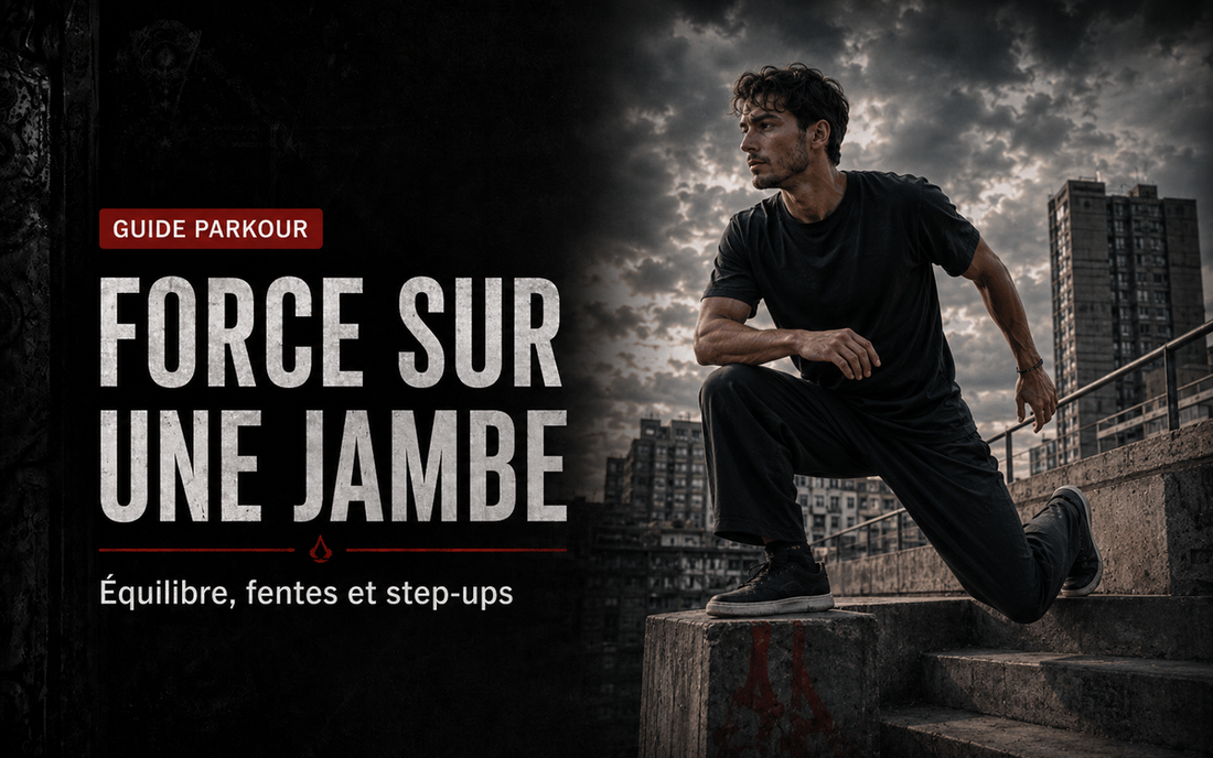 Force sur une jambe en Parkour : équilibre, fentes et step-ups
