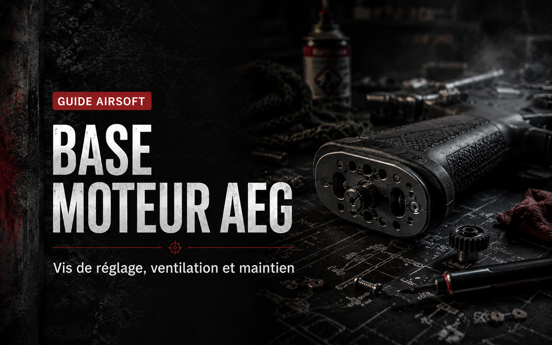 Base moteur AEG : vis de réglage, ventilation et maintien