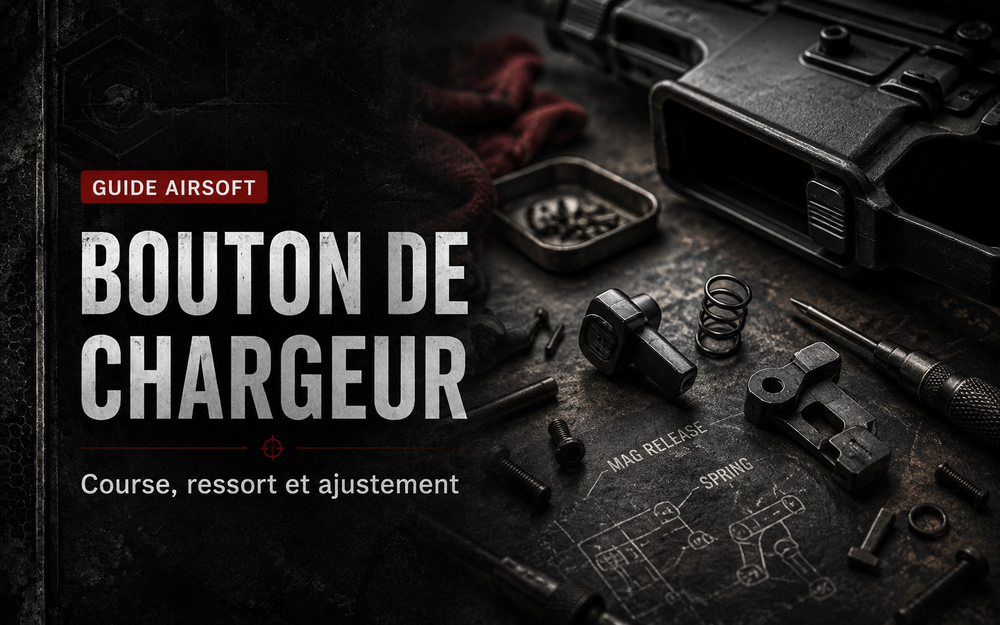 Bouton de chargeur Airsoft : course, ressort et ajustement