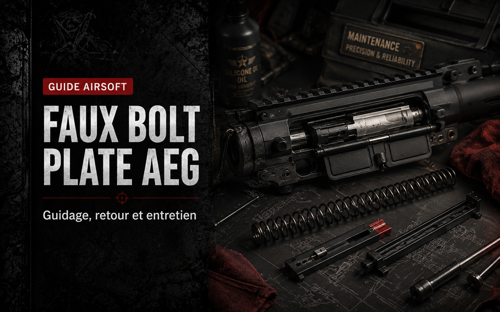 Faux bolt plate AEG : guidage, retour et entretien