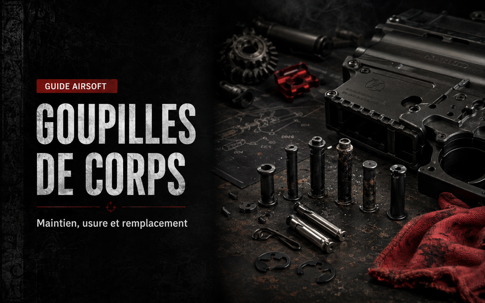 Goupilles de corps Airsoft : maintien, usure et remplacement