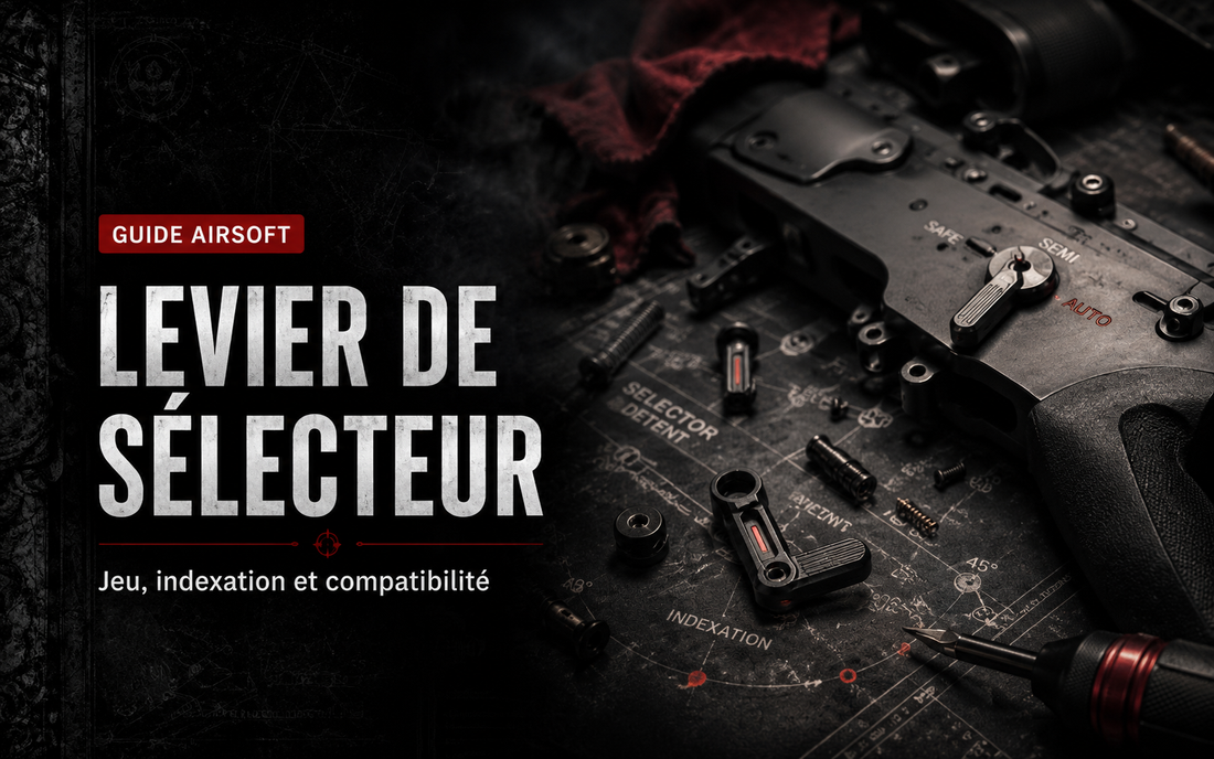 Levier de sélecteur Airsoft : jeu, indexation et compatibilité
