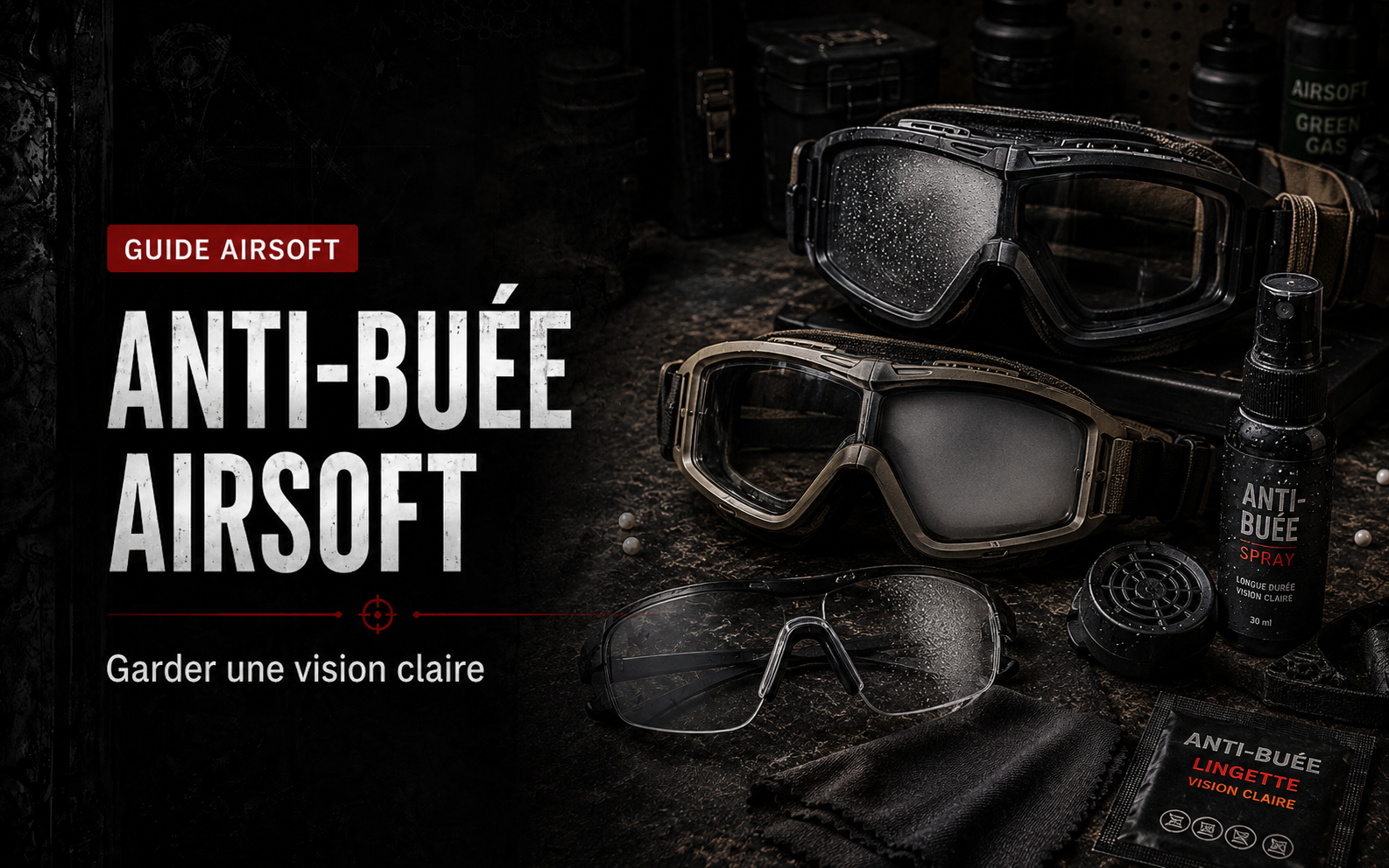 Anti-buée Airsoft : garder une vision claire pendant toute la partie