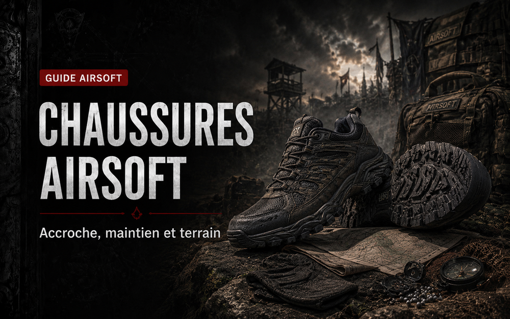 Chaussures Airsoft : accroche, maintien et terrain