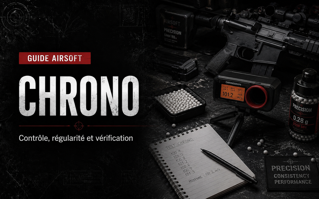 Chrono de terrain Airsoft : contrôle, régularité et vérification