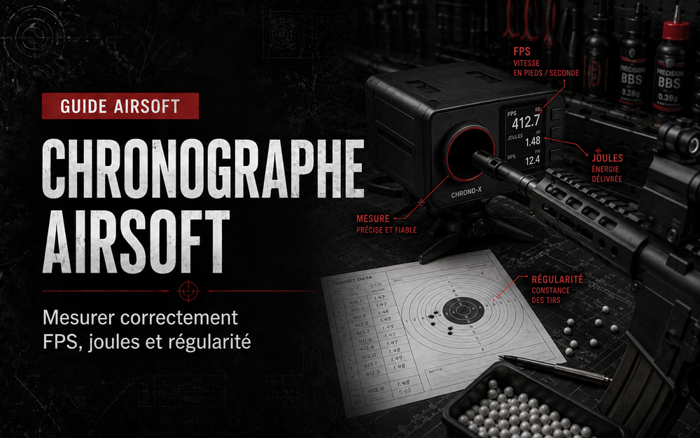 Chronographe Airsoft : mesurer correctement FPS, joules et régularité