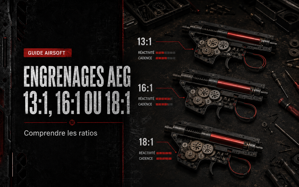 Engrenages AEG 13:1, 16:1 ou 18:1 : comprendre les ratios