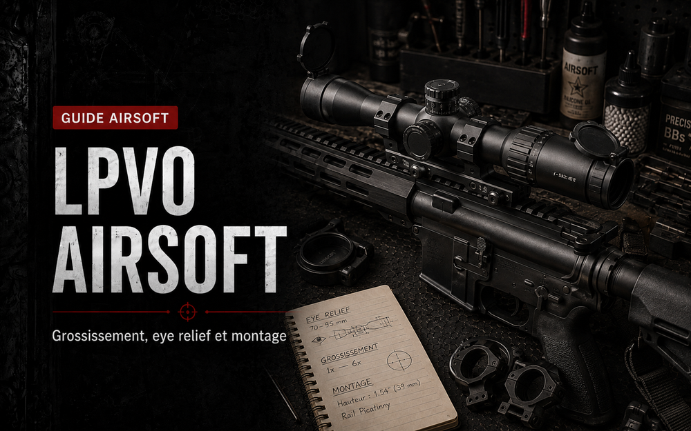 LPVO Airsoft : grossissement, eye relief et montage