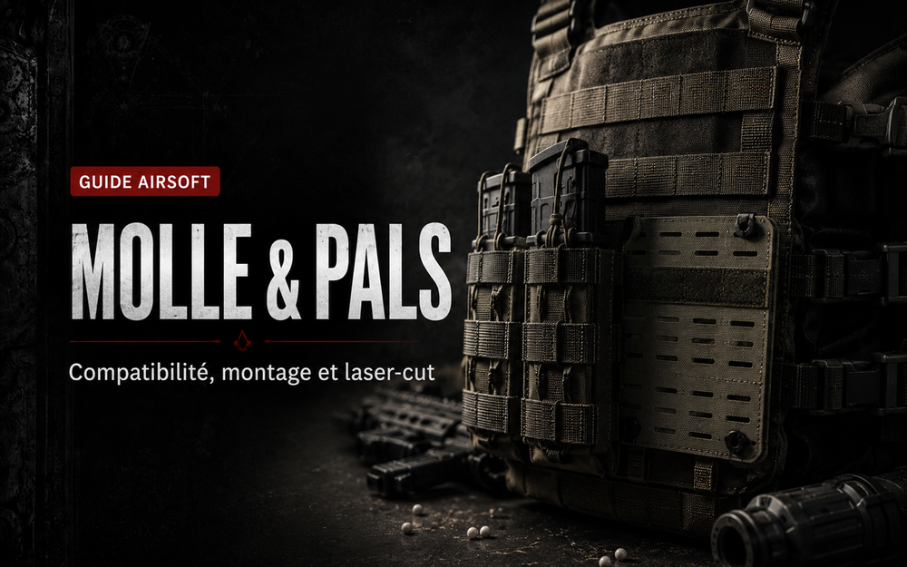 MOLLE et PALS en Airsoft : compatibilité, montage et laser-cut