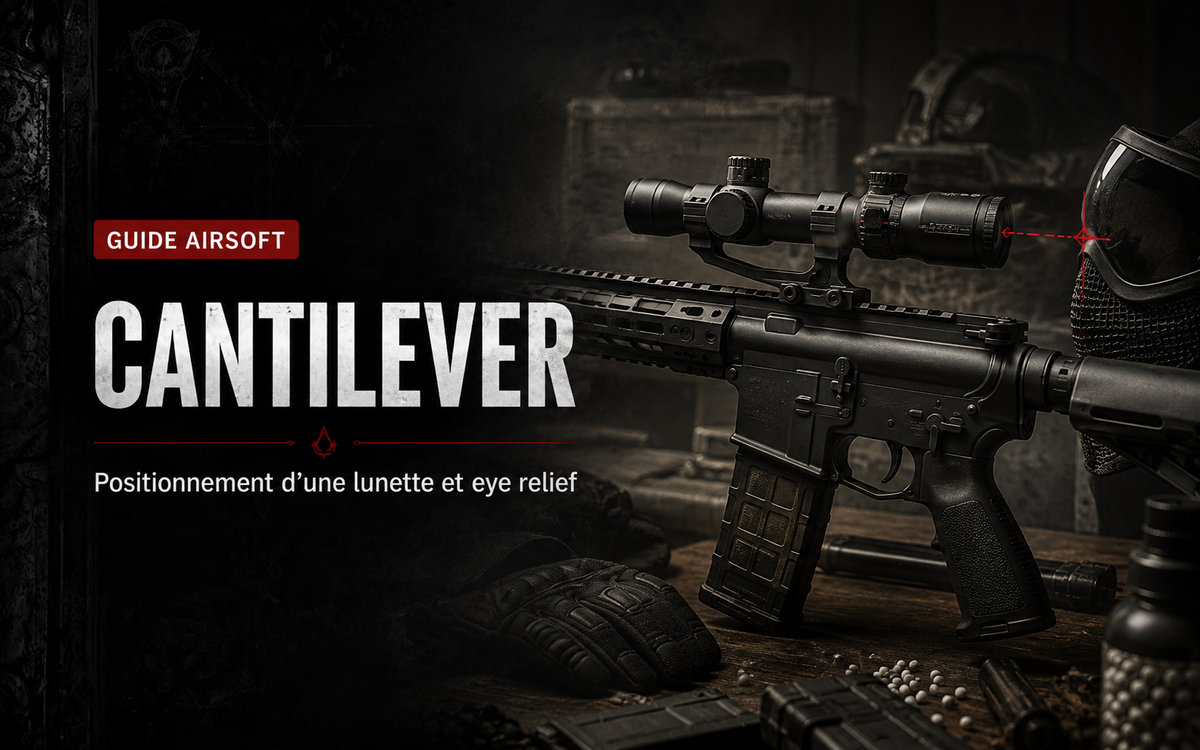 Montage cantilever Airsoft : positionnement d’une lunette et eye relief