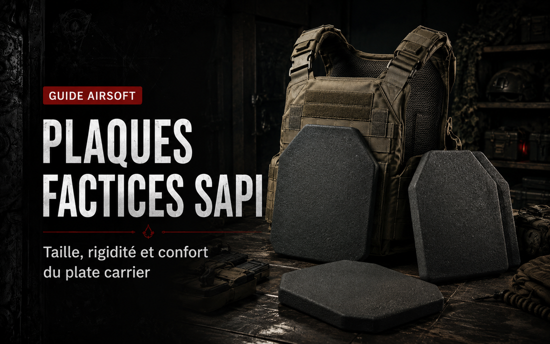 Plaques factices SAPI Airsoft : taille, rigidité et confort du plate carrier