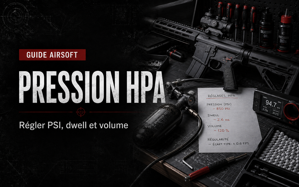 Pression HPA Airsoft : régler PSI, dwell et volume sans perdre en régularité