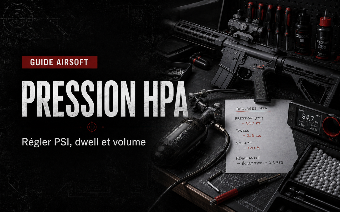 Pression HPA Airsoft : régler PSI, dwell et volume sans perdre en régularité