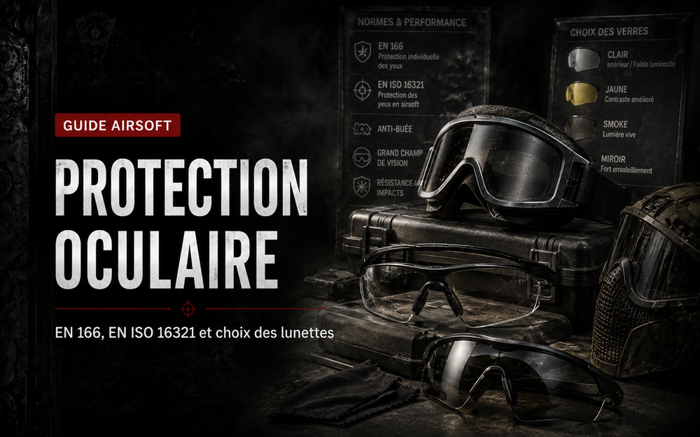 Protection oculaire Airsoft en 2026 : EN 166, EN ISO 16321 et choix des lunettes