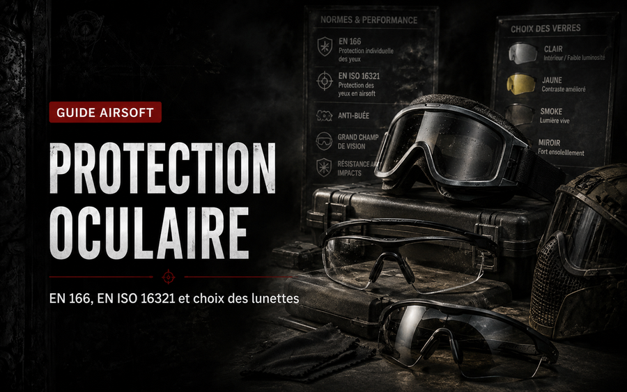 Protection oculaire Airsoft en 2026 : EN 166, EN ISO 16321 et choix des lunettes