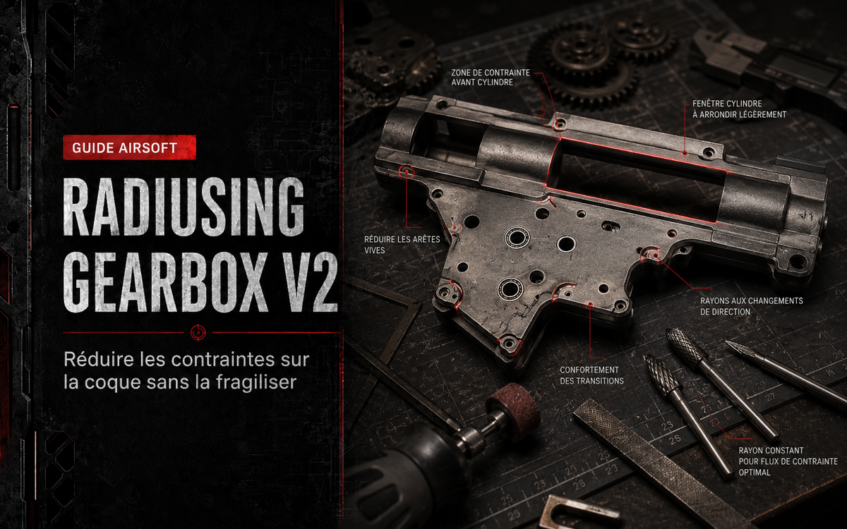 Radiusing gearbox V2 : réduire les contraintes sur la coque sans la fragiliser