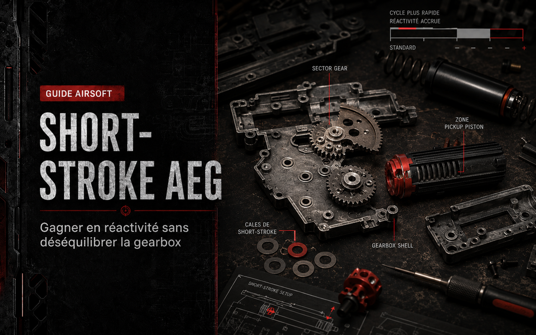 Short-stroke AEG : gagner en réactivité sans déséquilibrer la gearbox