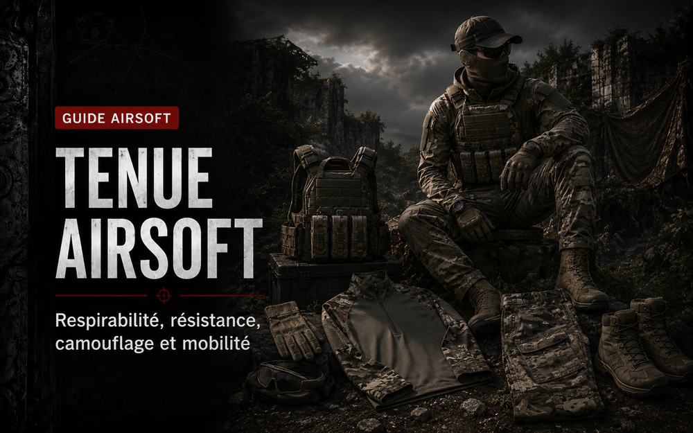 Tenue Airsoft : respirabilité, résistance, camouflage et mobilité