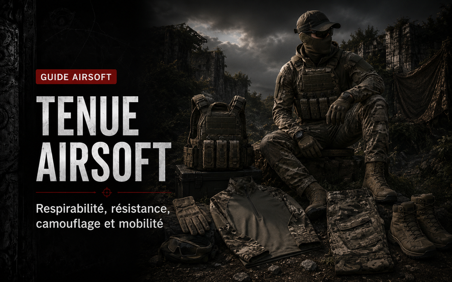 Tenue Airsoft : respirabilité, résistance, camouflage et mobilité